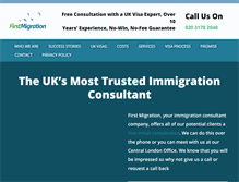 Tablet Screenshot of firstmigration.com